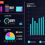 **

Vibrant infographic visualizing key livestream sales metrics: Viewer count, average watch time, conversion rate, ROI. Use charts and icons, bright colors, and a modern, clean design.

**