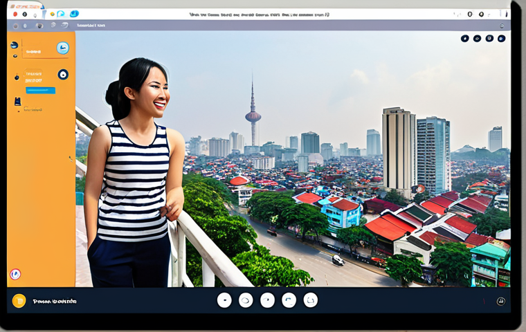 **
Prompt: A vibrant online course platform interface featuring a friendly instructor (preferably of Vietnamese descent) enthusiastically teaching digital marketing skills. Focus on conveying accessibility and profitability. The background should subtly suggest the Hanoi skyline. Keywords: online learning, digital assets, Vietnam, income generation, modern tech.
**