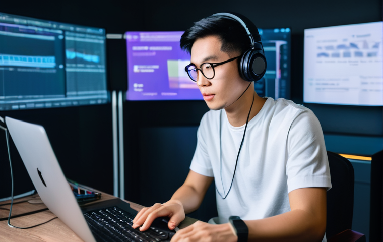 온라인 브랜드 구축 전략 - **Prompt: "A vibrant, panoramic view of a modern co-working space in a bustling Vietnamese city, wit...