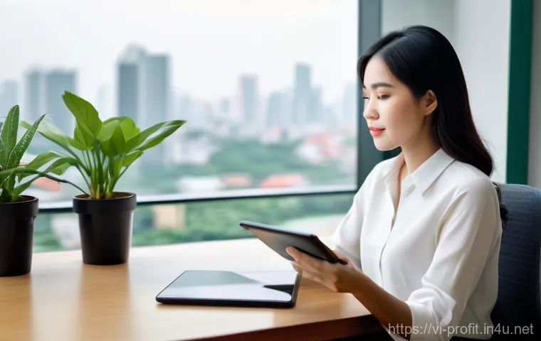 채권 이자 수익 - **Prompt:** "A serene and confident Vietnamese woman, in her late 20s, dressed in a tasteful busines...